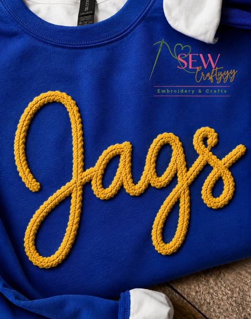 College Chunky Yarn Sweatshirts