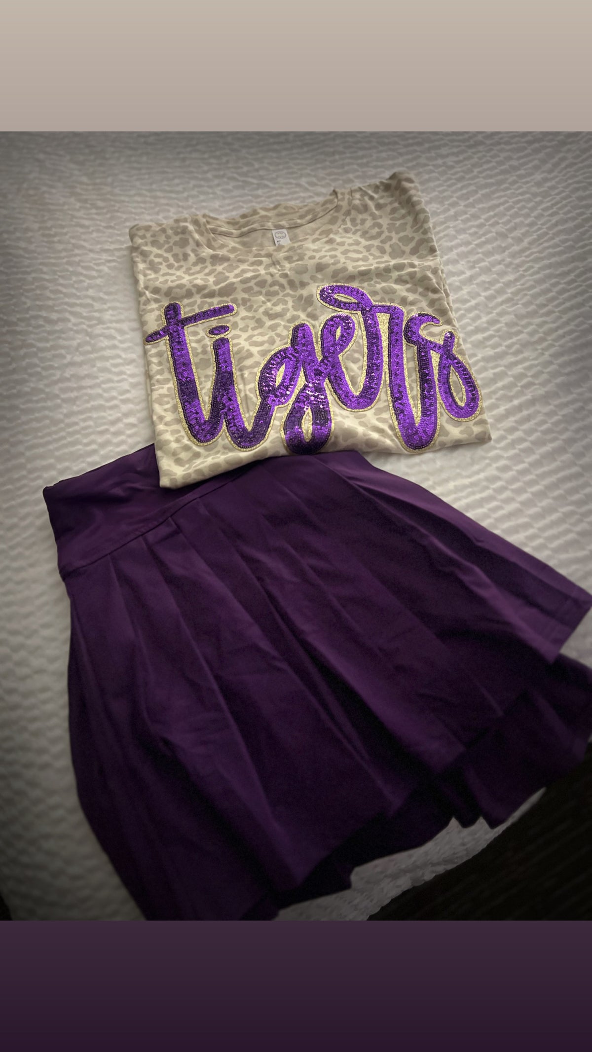 “Tigers” Sequin Spirit Tee