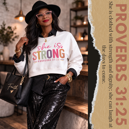 "STRONG" Cropped Sweatshirt