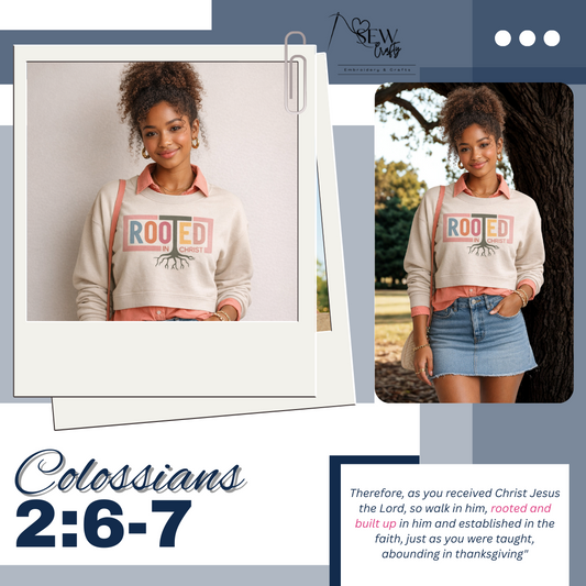 "ROOTED" Cropped Sweatshirt