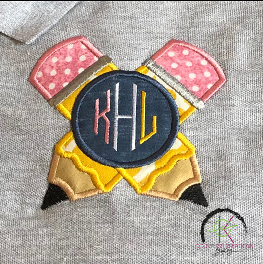 Personalized Pencil Applique